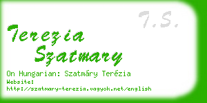 terezia szatmary business card