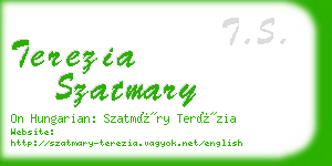 terezia szatmary business card